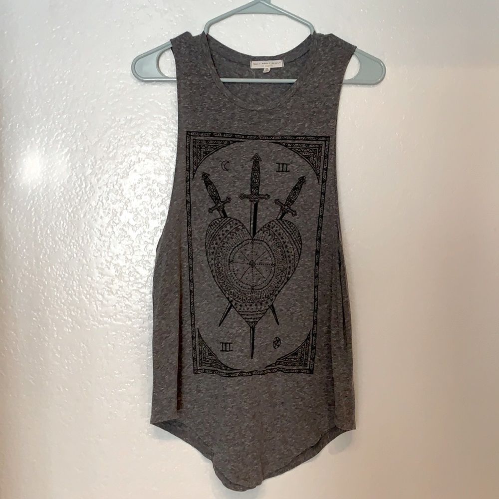 Heather grey muscle tee